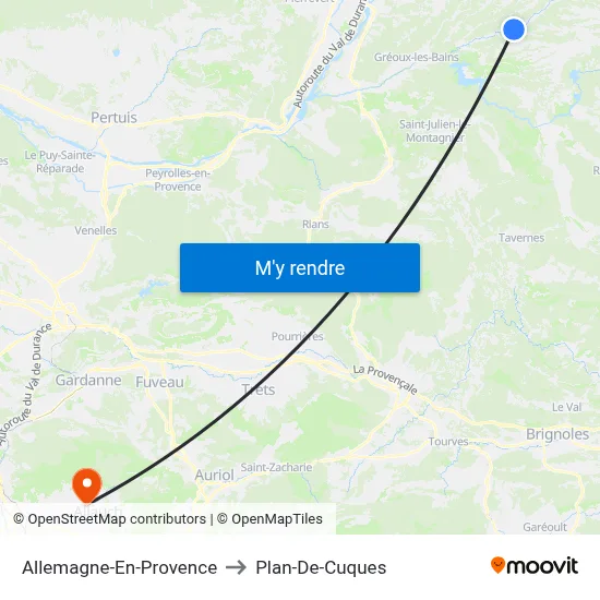 Allemagne-En-Provence to Plan-De-Cuques map