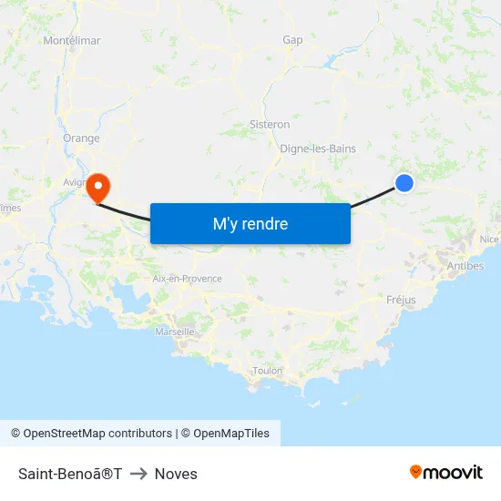 Saint-Benoã®T to Noves map