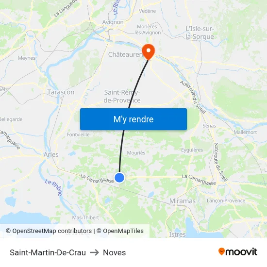 Saint-Martin-De-Crau to Noves map