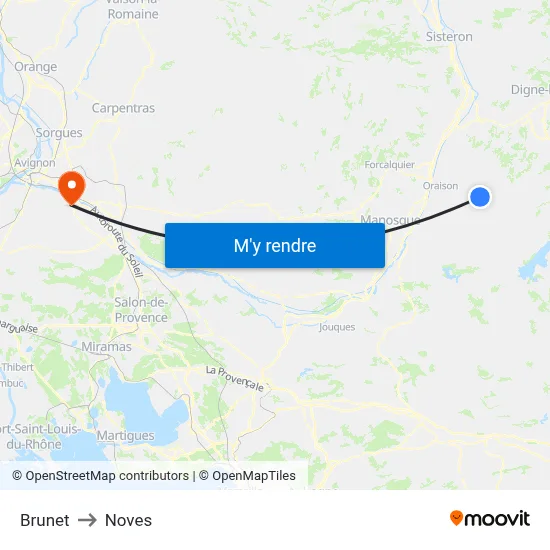 Brunet to Noves map