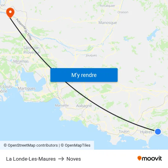 La Londe-Les-Maures to Noves map