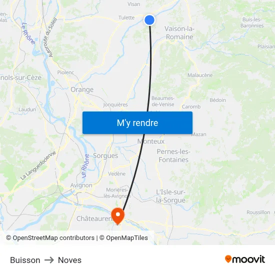 Buisson to Noves map