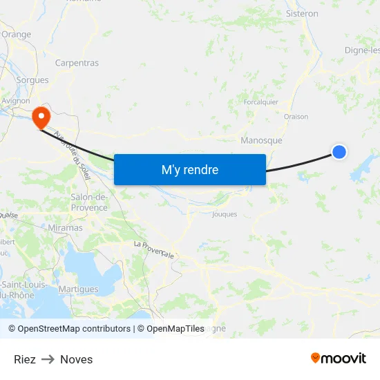 Riez to Noves map