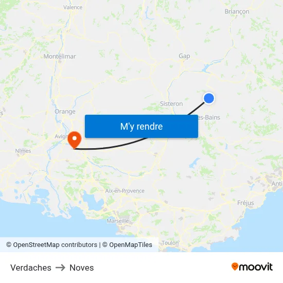 Verdaches to Noves map