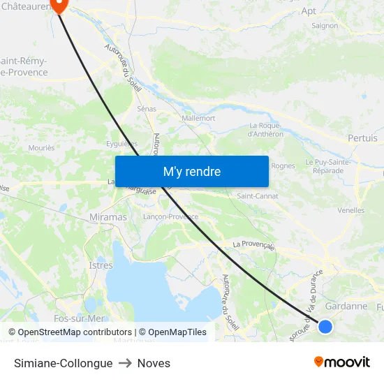 Simiane-Collongue to Noves map