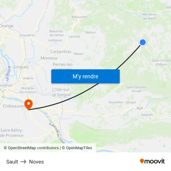 Sault to Noves map