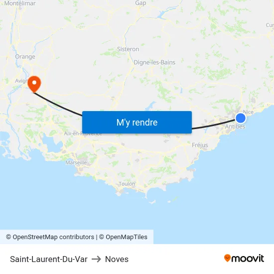 Saint-Laurent-Du-Var to Noves map