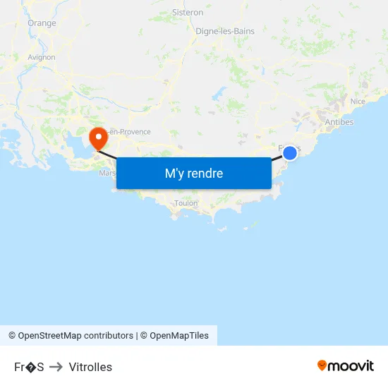 Fr�S to Vitrolles map