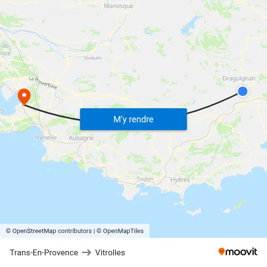 Trans-En-Provence to Vitrolles map
