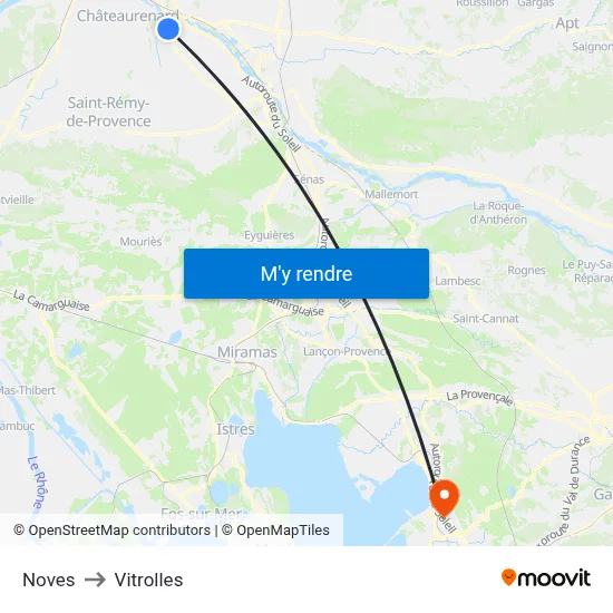Noves to Vitrolles map
