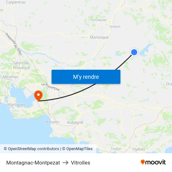 Montagnac-Montpezat to Vitrolles map
