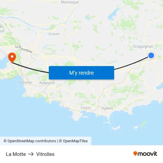 La Motte to Vitrolles map