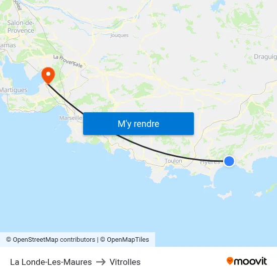 La Londe-Les-Maures to Vitrolles map