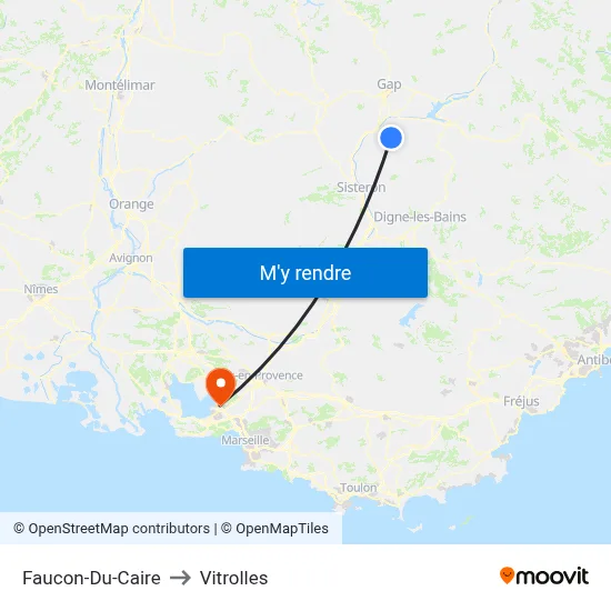 Faucon-Du-Caire to Vitrolles map