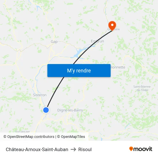 Château-Arnoux-Saint-Auban to Risoul map