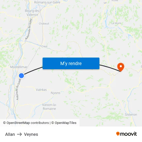 Allan to Veynes map