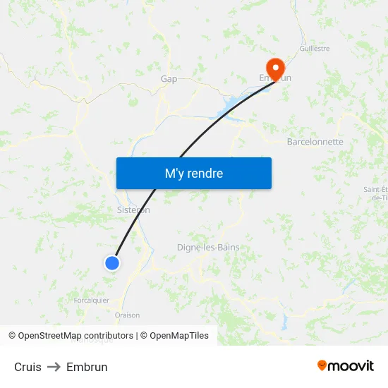 Cruis to Embrun map