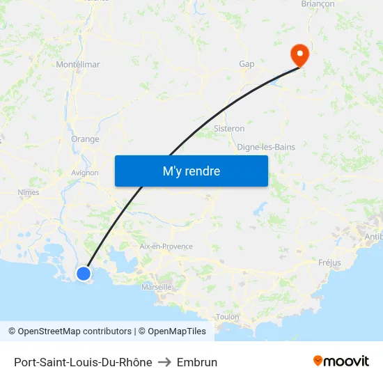 Port-Saint-Louis-Du-Rhône to Embrun map