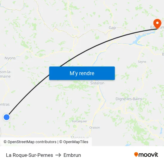 La Roque-Sur-Pernes to Embrun map