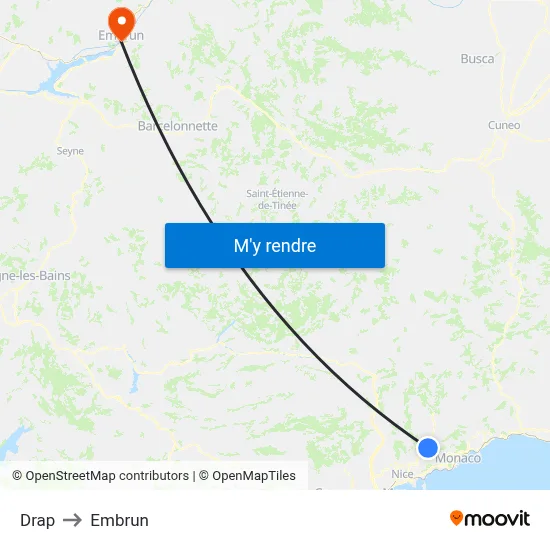 Drap to Embrun map