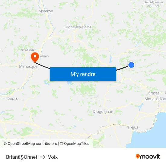 Brianã§Onnet to Volx map
