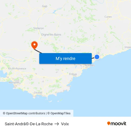 Saint-Andrã©-De-La-Roche to Volx map