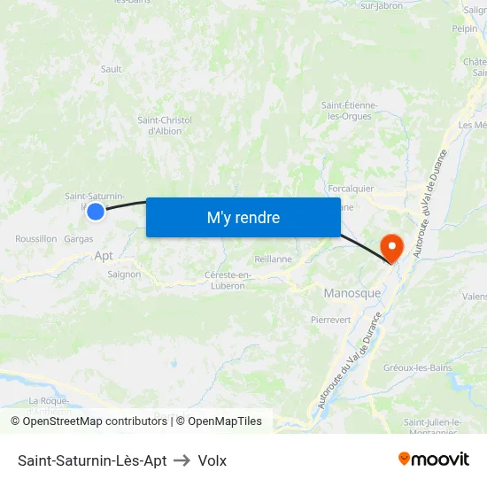 Saint-Saturnin-Lès-Apt to Volx map