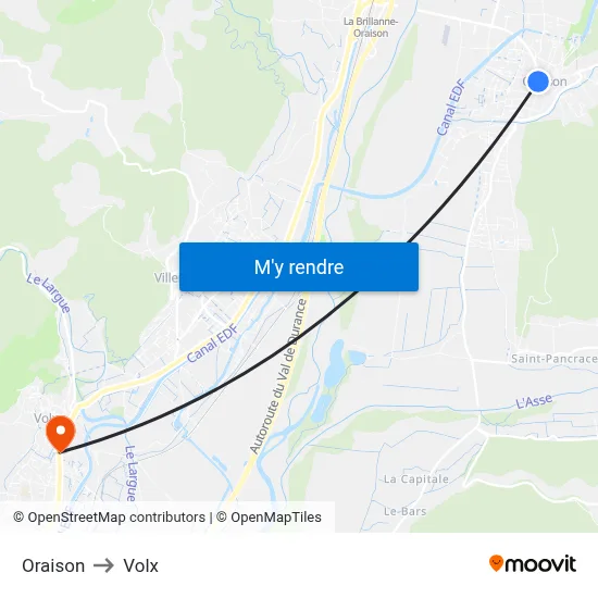 Oraison to Volx map