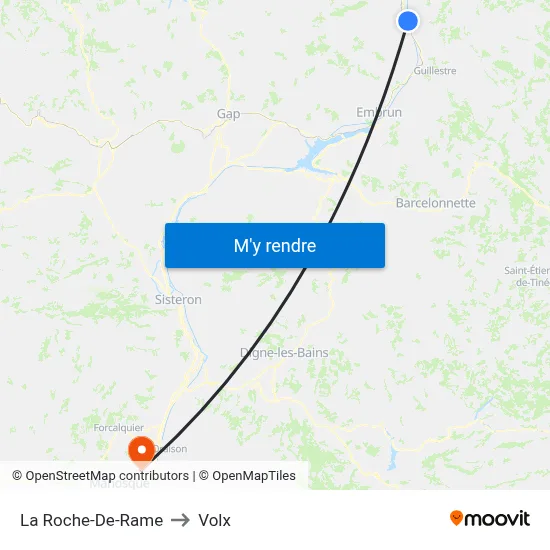 La Roche-De-Rame to Volx map