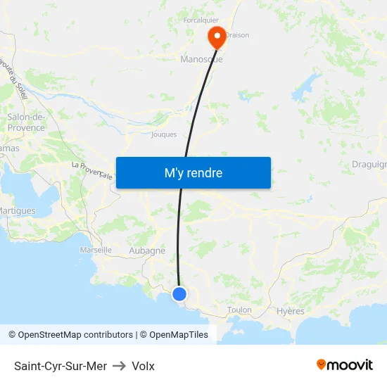 Saint-Cyr-Sur-Mer to Volx map