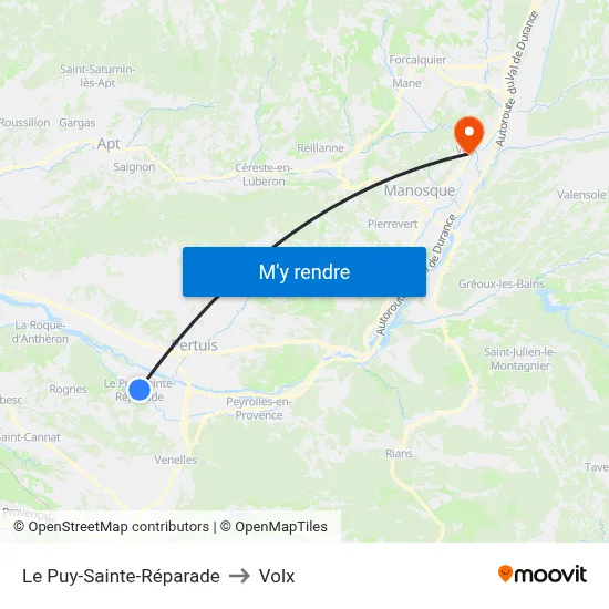 Le Puy-Sainte-Réparade to Volx map