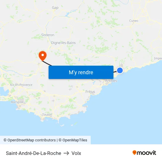 Saint-André-De-La-Roche to Volx map