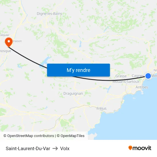 Saint-Laurent-Du-Var to Volx map