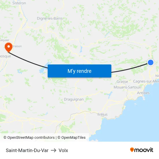 Saint-Martin-Du-Var to Volx map