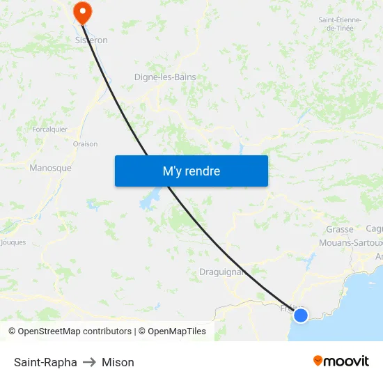Saint-Rapha to Mison map