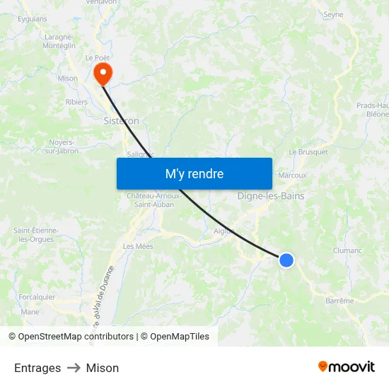 Entrages to Mison map