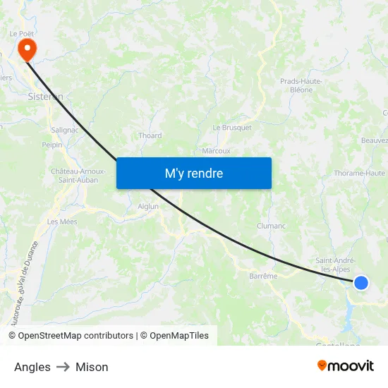 Angles to Mison map