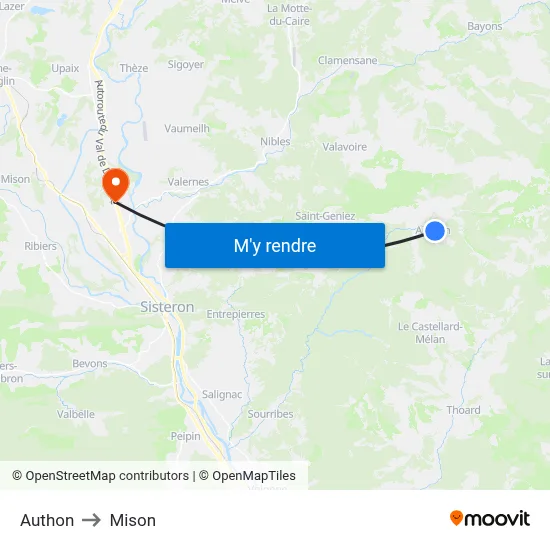Authon to Mison map