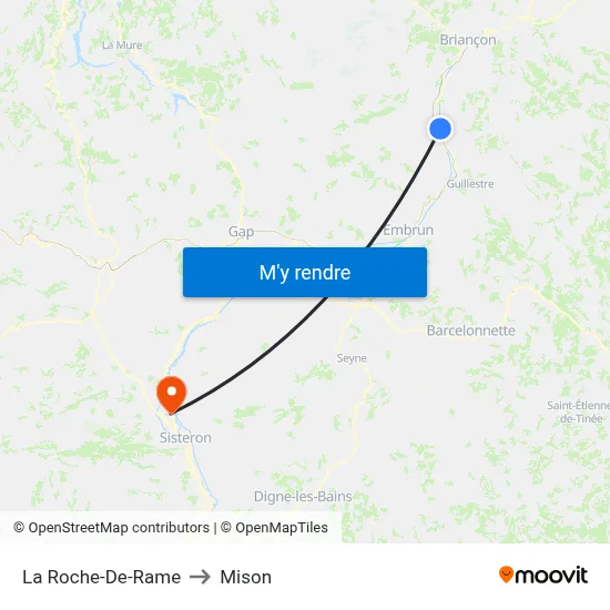 La Roche-De-Rame to Mison map