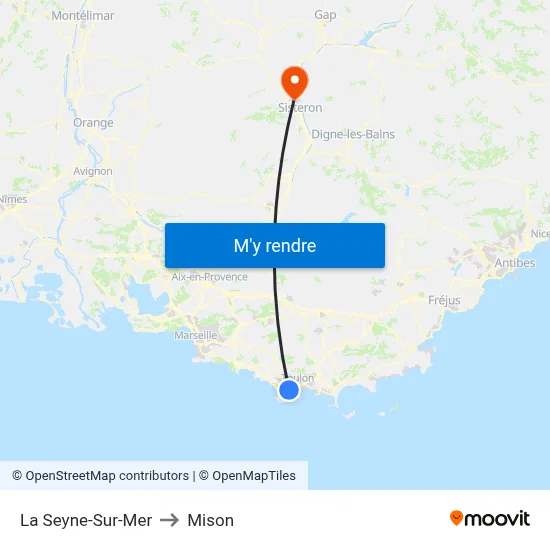 La Seyne-Sur-Mer to Mison map