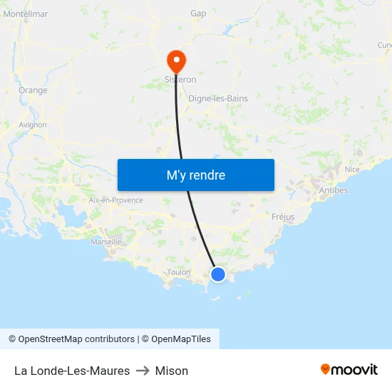 La Londe-Les-Maures to Mison map