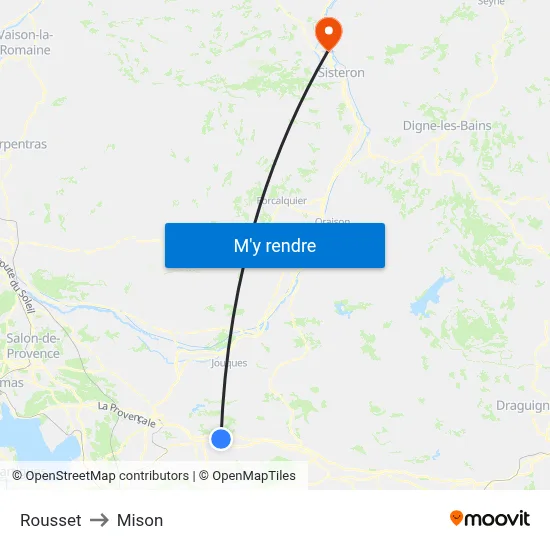 Rousset to Mison map