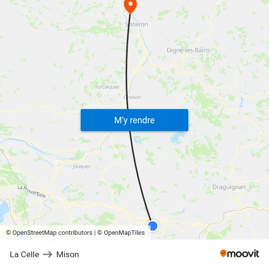 La Celle to Mison map