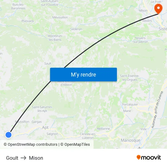Goult to Mison map