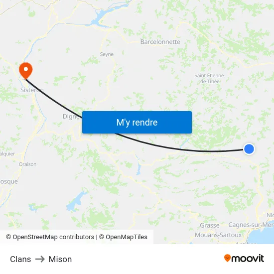 Clans to Mison map