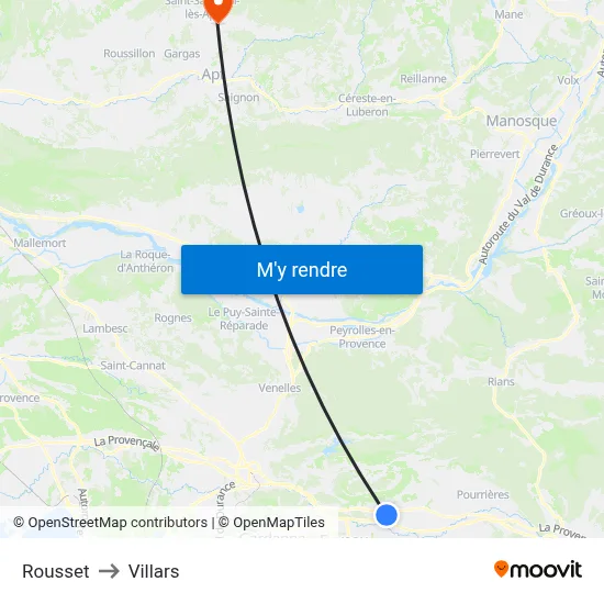 Rousset to Villars map