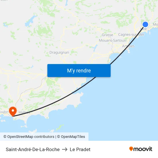 Saint-André-De-La-Roche to Le Pradet map