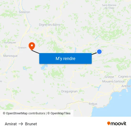Amirat to Brunet map