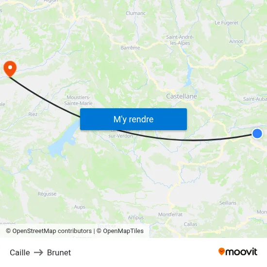 Caille to Brunet map