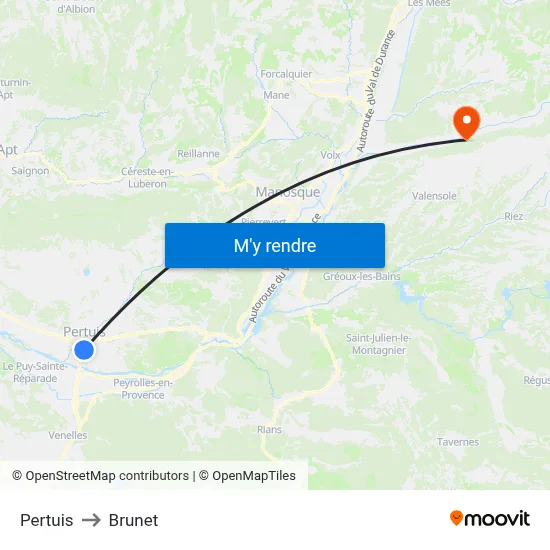 Pertuis to Brunet map